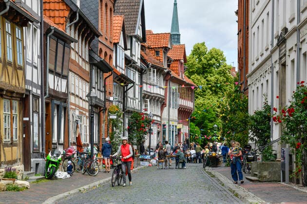 half-timbered houses, Brühl, Hildesheim, Lower Saxony, Germany