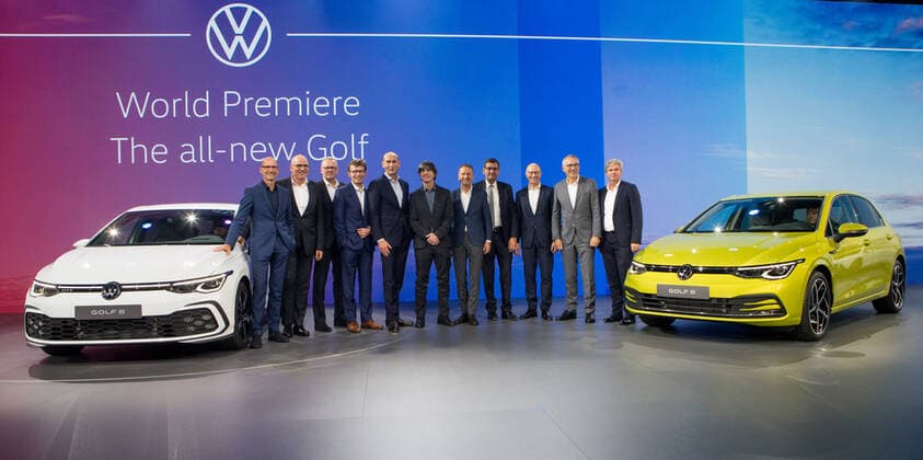 24 10 2019, xtgx, Economy car, Volkswagen world premiere presentation Golf VIII 8 eight emspor, v l presentation of the new Golf Wolfsburg