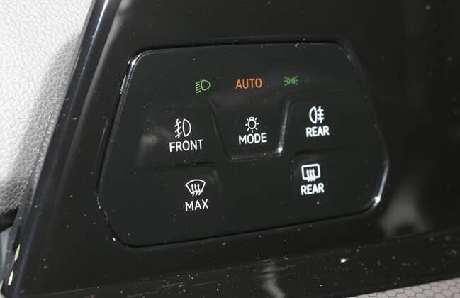 Wolfsburg Lower Saxony Volkswagen, VW, PraÌˆsentation Golf 8, Golf VIII in Wolfsburg, Autostadt, Hafen 1, image shows detail light Touchscreen