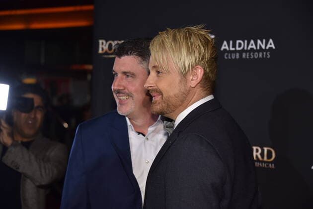 Musician Paul Reeves , l r, and Ross Antony come to the premiere and tour start of the musical BODYGUARD in the Musical Dome on 24 10 2019 in Cologne