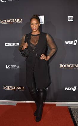 Actress Liz Baffoe comes to the premiere and tour start of the musical BODYGUARD at the Musical Dome in Cologne on 24 10 2019