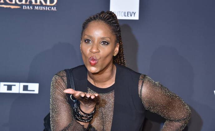 Actress Liz Baffoe comes to the premiere and tour start of the musical BODYGUARD at the Musical Dome in Cologne on 24 10 2019