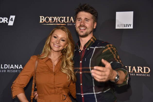 Actor Thore Schölermann and his wife and Jana Julie Kilka Schölermann will attend the premiere and tour start of the musical BODYGUARD in the Musical Dome on 24 10 2019 in Cologne.