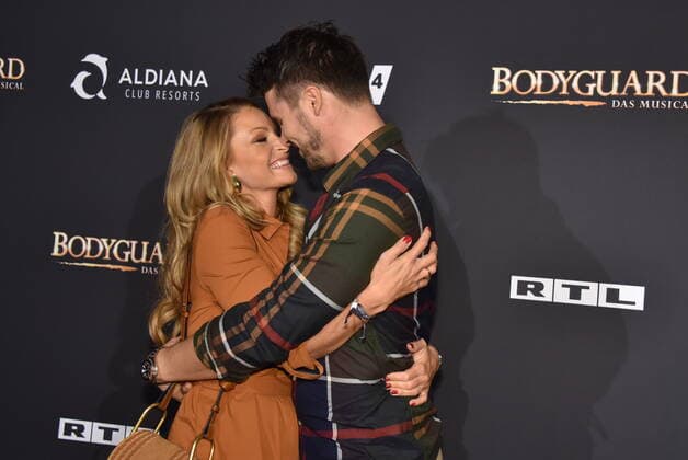Actor Thore Schölermann and his wife and Jana Julie Kilka Schölermann will attend the premiere and tour start of the musical BODYGUARD in the Musical Dome on 24 10 2019 in Cologne.