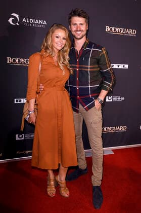 Jana Julie Kilka Schölermann with her husband Thore Schölermann at the premiere of Bodyguard Das Musical at the Mucial Dome Cologne, 24 10 2019 Foto:xC.xHardtx xFuturexImage