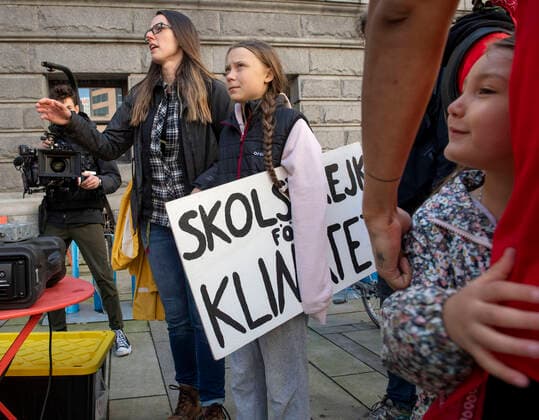 October 25, 2019, Vancouver, BRITISH COLUMBIA, CANADA: Swedish climate change activist GRETA THUNBERG prepares to speak to thousand gathered in downtown Vancouver, British Columbia during a rally after a climate strike. Vancouver CANADA - ZUMAl31_ 20191025_zaf_l31_013 Copyright: xRobinxLoznakx