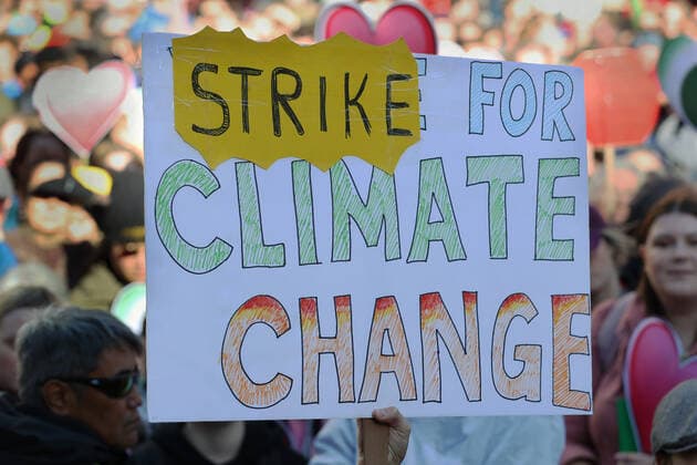 Swedish teen activist Greta Thunberg arrives for the post federal election Friday climate strike march starting and ending at the Vancouver Art Gallery in Vancouver, British Columbia on Friday, October 25, 2019. Organized by local youth-led, Sustainabiliteens, Greta and a turn out of nearly 10,000 climate activists demand action from industry and the various levels of government and are supporting the 15-youth who announced their plans to sue the federal government alleging it has contributed to climate change.  VAP2019102517 HEINZxRUCKEMANN