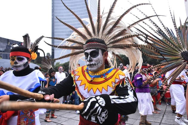 Catrinas Parade to celebrate Day of the Dead in Mexico MEXICO CITY, MEXICO - OCTOBER 26: Participants take part during The Mega parade of Catrinas as part of celebration of Mexican tradition Day of the Dead ˜Dia de Muertos™ at Reforma Avenue on October 26, 2019 in Mexico City, Mexico. The Day of the Dead Celebration was named in 2003 by UNESCO Intangible Cultural Heritage of Humanity  Copyright: xCarlosxTischlerx EYE_7747