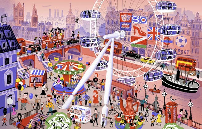 Bustling symbolic London scene  Copyright: xBjornxRunexLiex 10900120