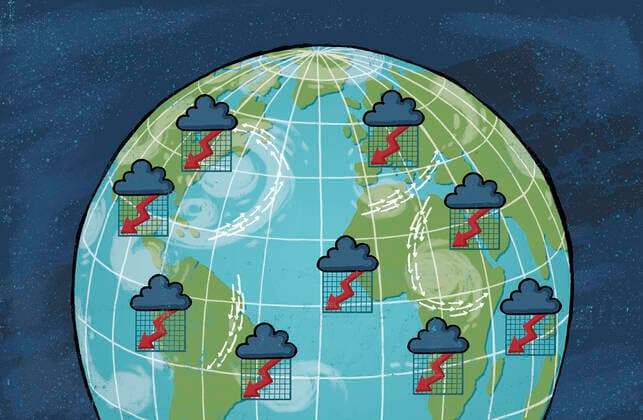 Financial storms all over the world  Copyright: xEvaxBeex 12270065