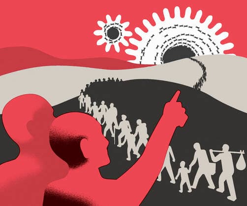 mass migration  Copyright: xOttoxDettmerx 12460338