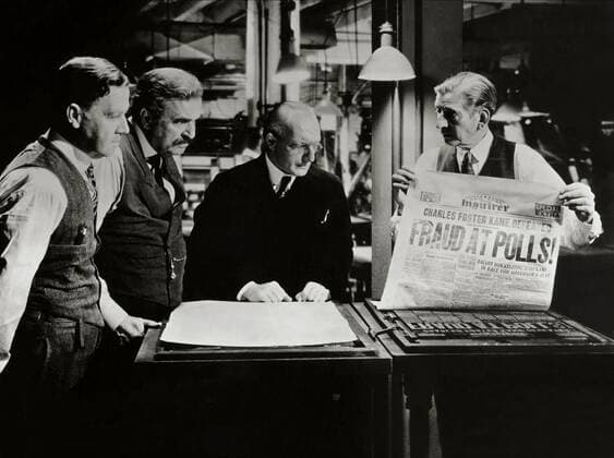 Printing Press Scene Film: Citizen Kane (USA 1941) Director: Orson Welles 01 May 1941  Copyright: MaryxEvansxAFxArchive 12032234 editorial use only