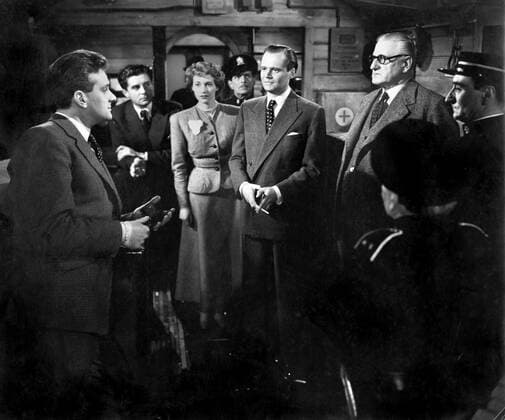 Paul Dupuis, Rona Anderson, Derrick De Marney, Albert Lieven & Finlay Currie Characters: Detective Inspector Jolif,Joan Maxted,George Grant,Zurta & Alastair MacBain Film: Sleeping Car To Trieste (1948) Director: John Paddy Carstairs 06 October 1948  Copyright: MaryxEvansxAFxArchive 12034998 editorial use only