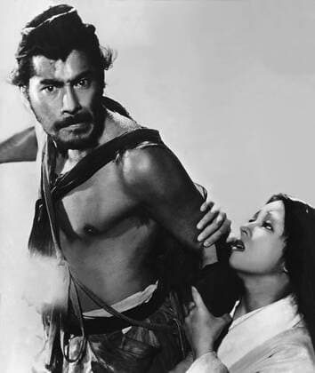 Toshiro Mifune & Machiko Kyo Characters: Tajomaru & Masako Kanazawa Film: Rashomon, In The Woods (1950) Director: Akira Kurosawa 25 August 1950  Copyright: MaryxEvansxAFxArchive 12070648 editorial use only