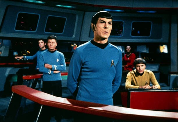 Deforest Kelley, Leonard Nimoy, Nichelle Nichols & Walter Koenig Characters: Dr. McCoy,Mr. Spock,Uhura & Chekov Television: Star Trek (TV-Serie) Usa 1966-1969, Star Trek: The Original Series Tos 08 September 1966  Copyright: MaryxEvansxAFxArchive 12082647 editorial use only