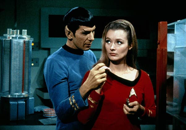 Leonard Nimoy & Diana Muldaur Characters: Mr. Spock & Ann Mulhall Television: Star Trek (TV-Serie) Usa 1966-1969, Star Trek: The Original Series Tos 08 September 1966  Copyright: MaryxEvansxAFxArchive 12082650 editorial use only