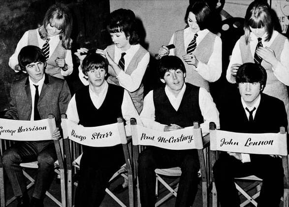 George Harrison, Ringo Starr, Paul Mccartney & John Lennon Characters: George,Ringo,Paul & John Film: A Hard Day S Night; The Beatles (UK 1964) Director: Richard Lester 06 July 1964  Copyright: MaryxEvansxAFxArchive 12091397 editorial use only