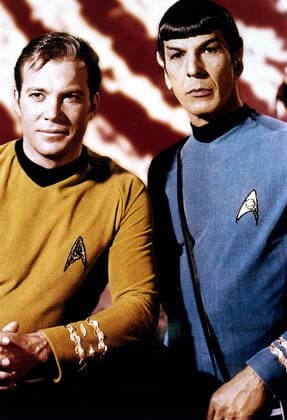 William Shatner & Leonard Nimoy Characters: Captain James T. Kirk & Mr. Spock Television: Star Trek (TV-Serie) Usa 1966-1969, Star Trek: The Original Series Tos 08 September 1966 _x0005_5.1.2  Copyright: MaryxEvansxAFxArchive 12092692 editorial use only