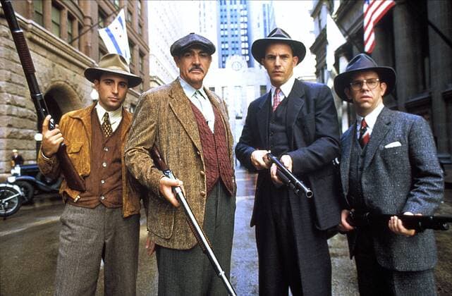 OSCARS. Bester Nebendarsteller. Preisträger 1981-1990 Charles Martin Smith, Kevin Costner, Sean Connery, Andy Garcia Characters: Agent Oscar Wallace,Eliot Ness,Jim Malone,Agent George Stone Film: The Untouchables (USA 1987) Director: Brian De Palma 02 June 1987  Copyright: MaryxEvansxAFxArchivexParamount 12459308 editorial use only