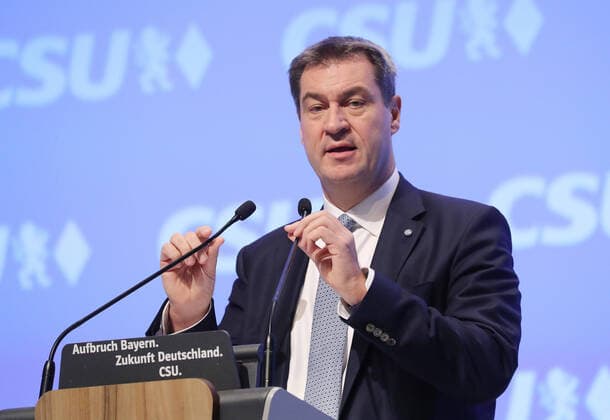 CSU Party Congress 2019 in the Munich Olympic Hall Dr Markus Söder Soeder Minister President of the Free State of Bavaria, Munich Bavaria Germany Olympic Hall