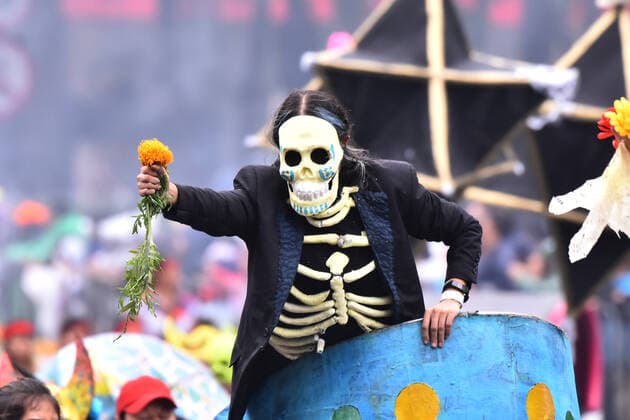Mega Day of the Dead Parade in Mexico MEXICO CITY, MEXICO - NOVEMBER 2: People take part during the Mega Day of the Dead Parade, more than 2,500 participants including choreographers, visual artists and allegorical cars attended as part of the Dia de Muertos celebrations to celebrate the dead in their day with traditional Mexican celebrations at Reforma Avenue on October 2, 2019 in Mexico City, Mexico  Copyright: xCarlosxTischlerx EYE_5907