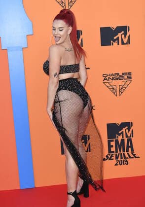 November 3, 2019, Seville, Andalusia, Spain: 2019 MTV Europe Music Awards (EMAs) held at the FIBES Conference and Exhibition Centre - Arrivals..Featuring: Justina Valentine.Where: Seville, Andalusia, Spain.When: 03 Nov 2019.Credit: Sean ThorntonCover Images Seville Spain - ZUMAc218 20191103_zia_c218_003 Copyright: xCOVERxImagesx