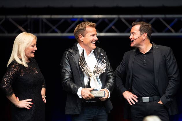 Juergen Hoeller PowerDays, Presentation of the Lifetime Award to Dieter Bohlen, Munich Olympic Hall 03 11 2019 IM BILD DieterBohlen, Juergen Hoeller