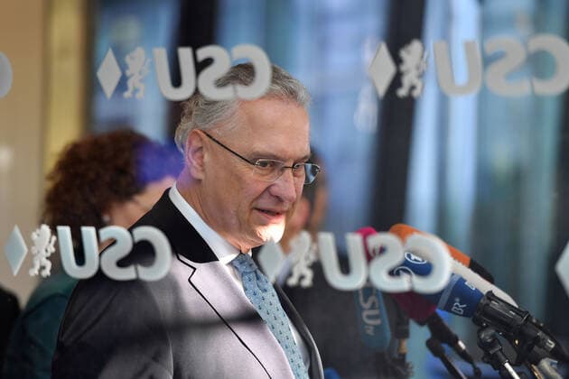 Joachim HERRMANN Minister of the Interior Bavaria, single picture, cut single motive, portrait, portrait, portrait CSU executive committee meeting in the CSU center in Munich on 04 11 2019