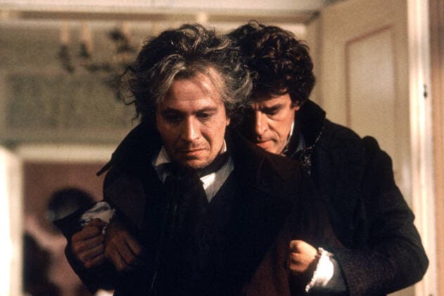 Gary Oldman & Jeroen Krabbe Characters: Ludwig van Beethoven, Anton Felix Schindler Film: Immortal Beloved (1994) Director: Bernard Rose 16 December 1994  Copyright: MaryxEvansxAFxArchivexIcon 12585846 editorial use only
