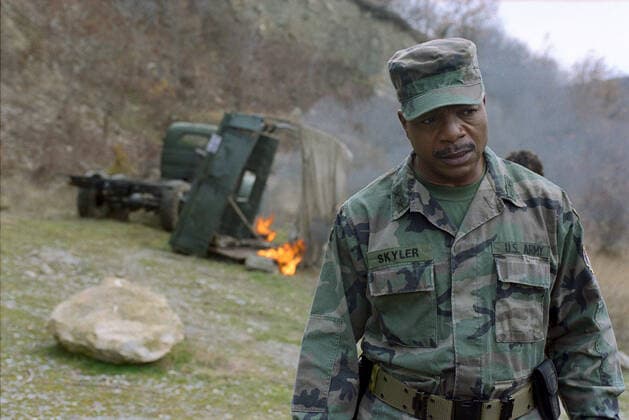 Carl Weathers Characters: General Skyler Film: Alien Siege (TV-Film) Usa 2005, Director: Robert Stadd 26 February 2005 Filename - ALIENBLOOD_SCIFI_00004; Title - Alien Siege; Network - SCI FI Channel; Genre - Original Movies; Season - ; Episode Title - ; Talent Names - ; Character Names - ; Photo Credit - ?®SCI FI Channel; Caption -  Copyright: MaryxEvansxAFxArchivexUnifiedxFilmxOrganization 12590268 editorial use only