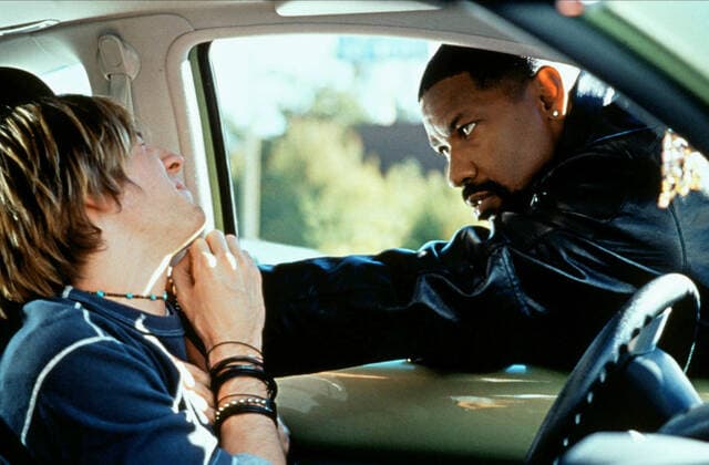 OSCARS. Bester Hauptdarsteller. Preisträger 2001-2010 Brett Sorenson & Denzel Washington Characters: Male College Passenger & Alonzo Film: Training Day (USA AUS 2001) Director: Antoine Fuqua 02 September 2001  Copyright: MaryxEvansxAFxArchivexWarnerxBros. 12635789 editorial use only