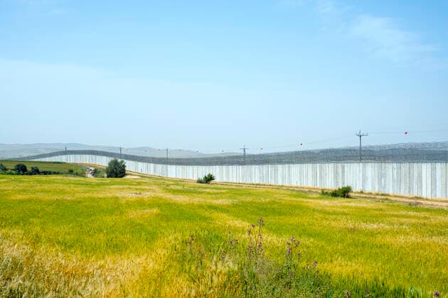 Israeli West Bank Separation Barrier wall, Beit Mirsim, Palestine. Palestine, West Bank, Beit Mirsim CR_NWDK191022D-216806-01