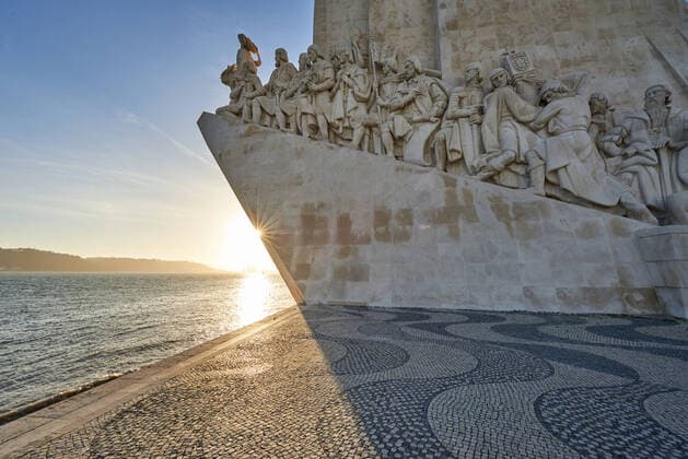 Monument to the Discoveries - white stone ship shaped monument hailing Prince Henry and the Portuguese that Discovered the Roads of the Sea, Portugal Portugal, Lisbon, Lisbon CR_ZGVA190926B-207418-01
