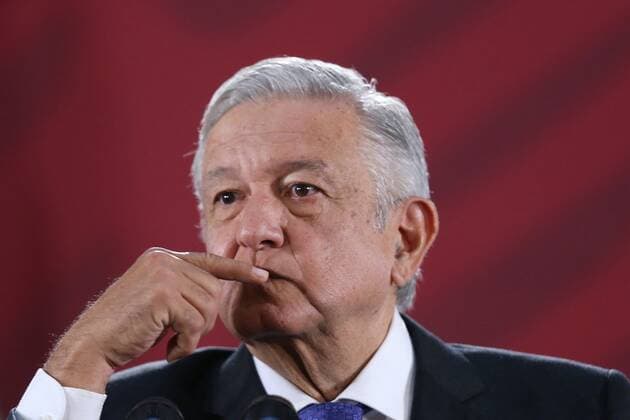 Mexican President Andres Manuel Lopez Obrador speaks during a press conference in Mexico City, Mexico, 6 November 2019. Lopez Obrador avoided committing himself unequivocally to not using language that stigmatizes journalists who ar critical about his Government. I don t have to compromise because I ve acted respectfully to everyone, he said. Lopez Obrador press conference !ACHTUNG: NUR REDAKTIONELLE NUTZUNG!  Copyright: xSashenkaxGutierrezx MEX7915 20191106-637086566191138008