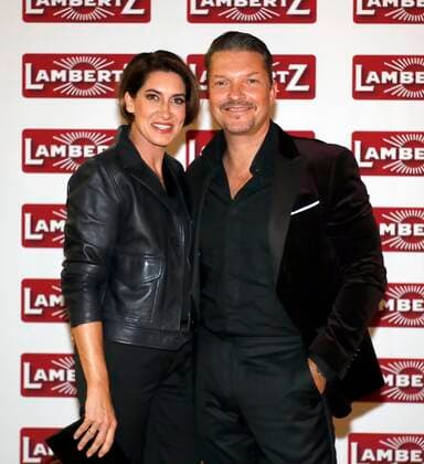 Alice Krueger, Hardy Krueger jr at the presentation Lambertz Fine Art Calendar 2020 African Moods at the Embassy of South Africa in Berlin
