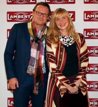 Dirk Ullmann, Nanna Kuckuck at the presentation Lambertz Fine Art Calendar 2020 African Moods at the Embassy of South Africa in Berlin