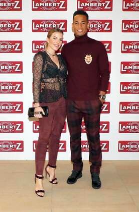 Ina Aogo, Dennis Aogo at the presentation Lambertz Fine Art Calendar 2020 African Moods at the Embassy of South Africa in Berlin