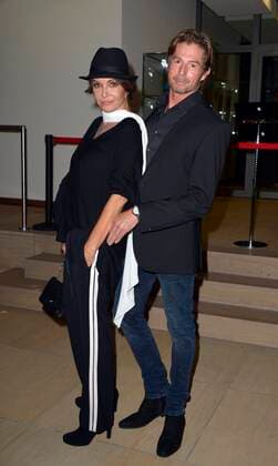 Anouschka Renzi, Marc Zabinski at the presentation Lambertz Fine Art Calendar 2020 African Moods at the Embassy of South Africa in Berlin