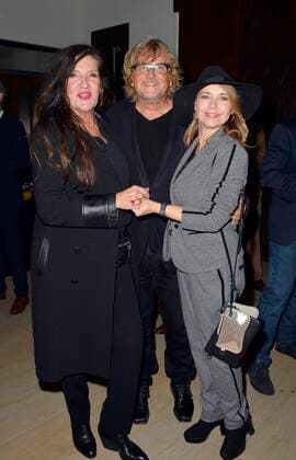 Katy Karrenbauer, Martin Krug, Tina Ruland at the presentation Lambertz Fine Art Calendar 2020 African Moods at the Embassy of South Africa in Berlin