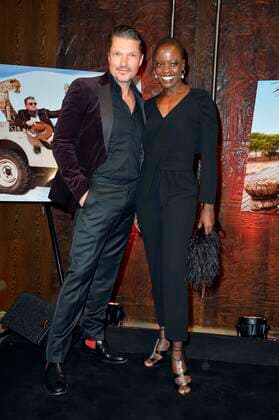 Hardy Krueger jr , Florence Kasumba at the presentation Lambertz Fine Art Calendar 2020 African Moods at the Embassy of South Africa in Berlin