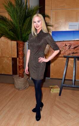 Ariane Sommer at the presentation Lambertz Fine Art Calendar 2020 African Moods at the Embassy of South Africa in Berlin