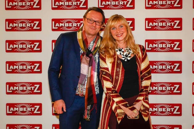 Dirk Ullmann, Nanna Kuckuck at the presentation Lambertz Fine Art Calendar 2020 African Moods at the Embassy of South Africa in Berlin