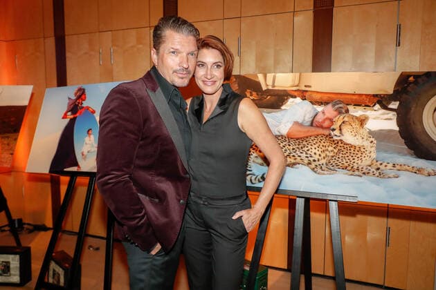 Hardy Krueger jr , Alice Krueger at the presentation Lambertz Fine Art Calendar 2020 African Moods at the Embassy of South Africa in Berlin