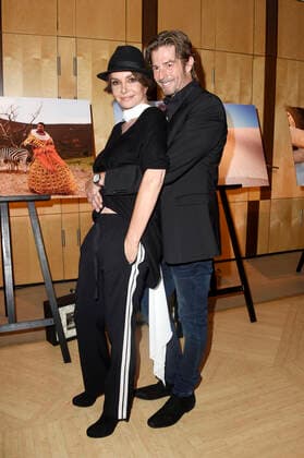 Anouschka Renzi with friend Marc Zabinski at the opening of African Moods for the presentation of the Lambertz Fine Art Calendar 2020 at the South African Embassy Berlin, 06 11 2019 Foto:xN.xKubelkax xFuturexImage