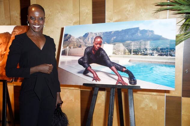 Florence Kasumba at the opening of African Moods for the presentation of the Lambertz Fine Art Calendar 2020 at the South African Embassy Berlin, 06 11 2019 Foto:xN.xKubelkax xFuturexImage