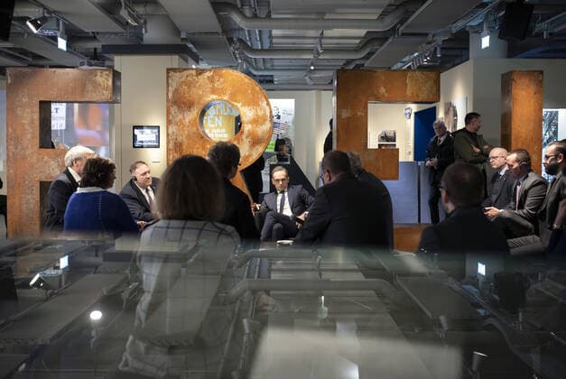 Federal Foreign Minister Heiko Maas, SPD, and US Secretary of State Mike Pompeo visit the Contemporary History Forum in Leipzig Here in conversation with contemporary witnesses 07 11 2019 Leipzig Germany Copyright: xThomasxKoehler photothek.netx