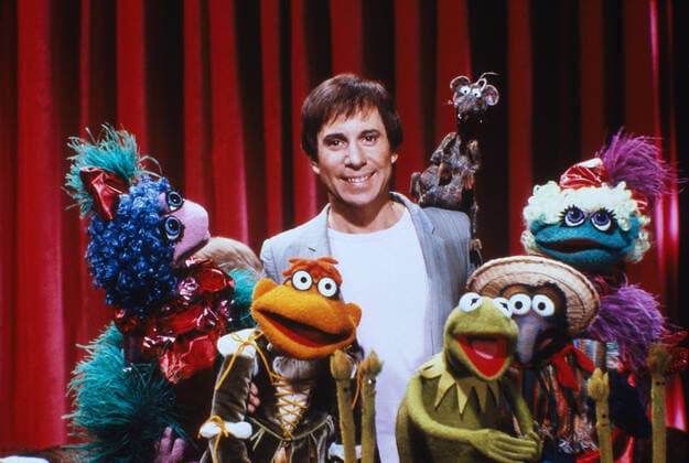 The Muppet Show, Fernsehserie, USA Großbritannien 1976 - 1981, Comedyshow mit Puppen und Gaststar Paul Simon Copyright: KPA Nur redaktionelle Nutzung. Editorial usage only. UnitedArchives55020664 !ACHTUNG AUFNAHMEDATUM GESCHÄTZT!