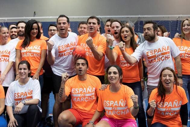 Leader and presidential candidate of Spanish Ciudadanos party, Albert Rivera (C), during an electoral rally in Madrid, Spain, 08 November 2019. Spain is holding general elections on upcoming 10 November 2019 after Spanish socialist Primer Minister Pedro Sanchez failed to form government following 28 April elections. Electoral campaign !ACHTUNG: NUR REDAKTIONELLE NUTZUNG!  Copyright: xRodrigoxJimenezx GRAF4946 20191108-637088181475233048