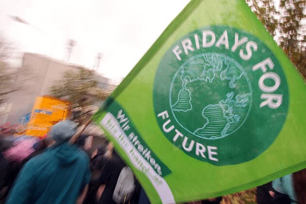 Erstmals fand eine Demonstration der Bewegung Fridays For Future in Hofheim, Main Taunus Kreis, Hessen, Deutschland statt. *** For the first time a demonstration of the movement Fridays For Future took place in Hofheim, Main Taunus Kreis, Hessen, Germany.