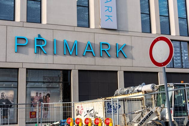 Kiel, Germany, 8 Nov 2019 Demonstration by BUND youth in front of the recently opened PRIMARK branch against the production of the cheap assortment of goods which is only possible under problematic environment and working conditions Schleswig Holstein Germany